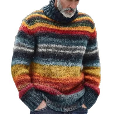 Japanese-Style Contrast-Colored 3D-Printed Turtleneck Top