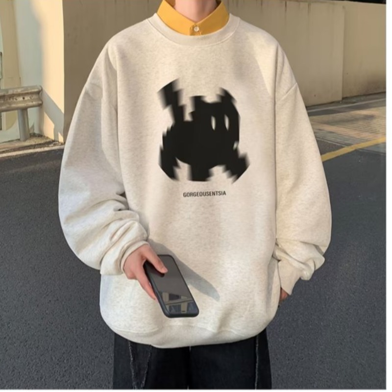 Puppy Printed Crew Neck Sweatshirt Women's All-match Loose