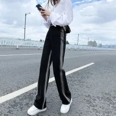 Black Gradient Straight Jeans - Black - View 1