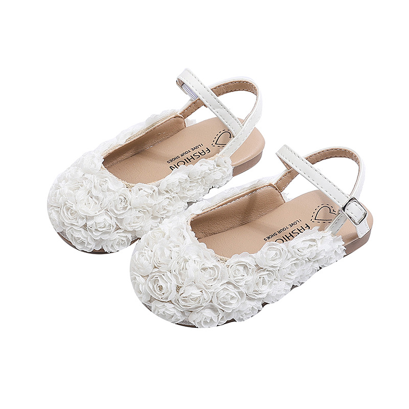 New Childrens Round-toe Half-enclosed Flat-heeled Sandals