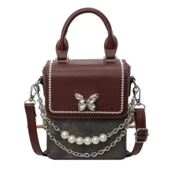 Crossbody Women's Simple Vertical Universal Portable Mini Bag Coin Purse - Black - View 1