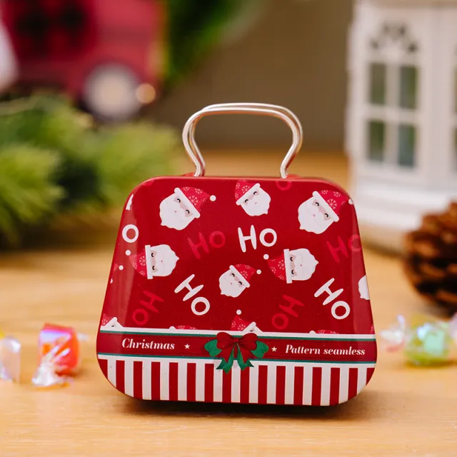 Christmas Decoration Supplies Tinplate Handbag Candy Box Mini Tinplate Handbag D - Shop at LoveMi