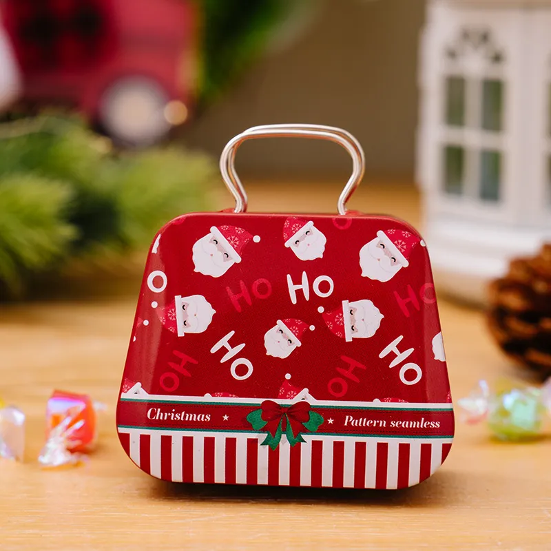 Christmas Decoration Supplies Tinplate Handbag Candy Box - Mini Tinplate Handbag D