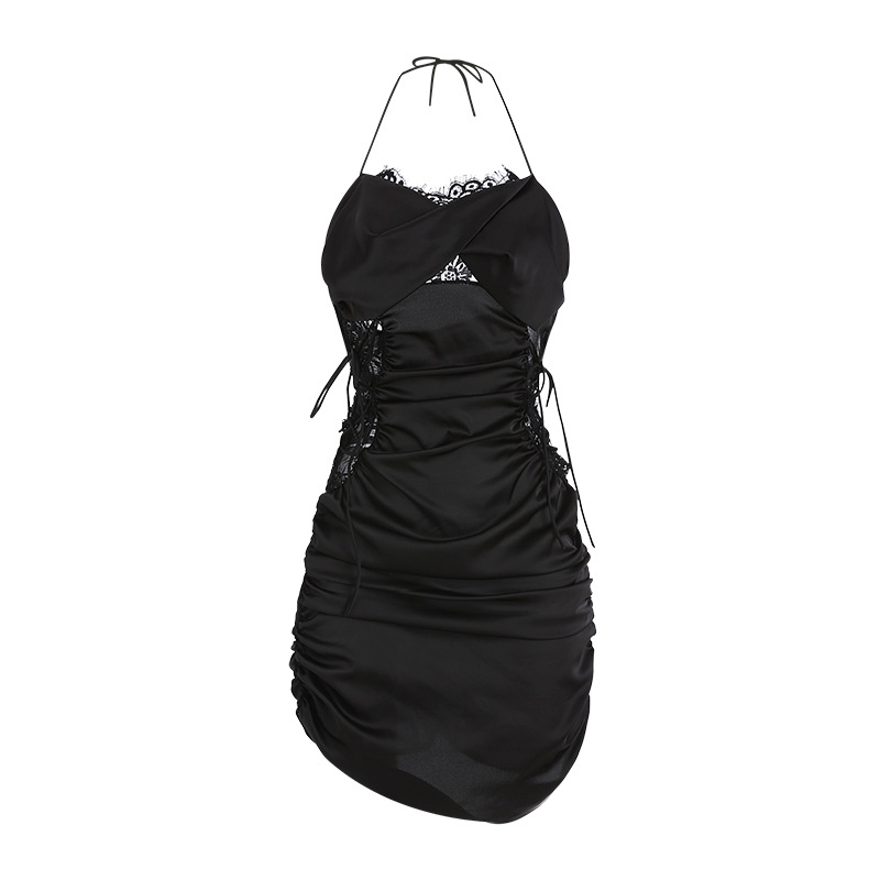 Underwear Low-cut Lace See-through Mesh Nightdress