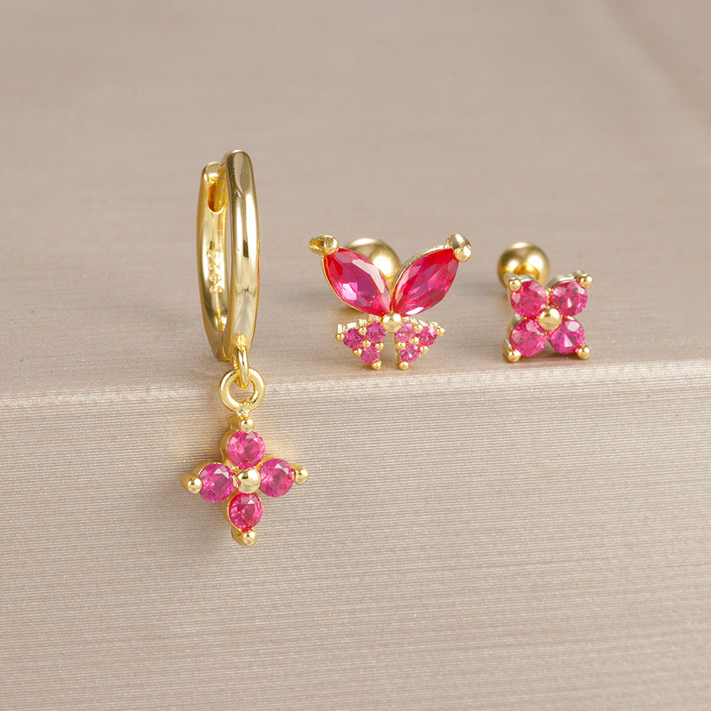 Fashion Diamond-embedded Wear Earring Set