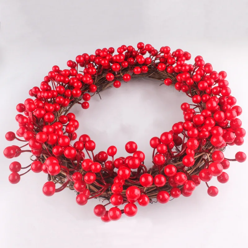 Title 1, Simulation berry red fruit wreath, a beautiful ...