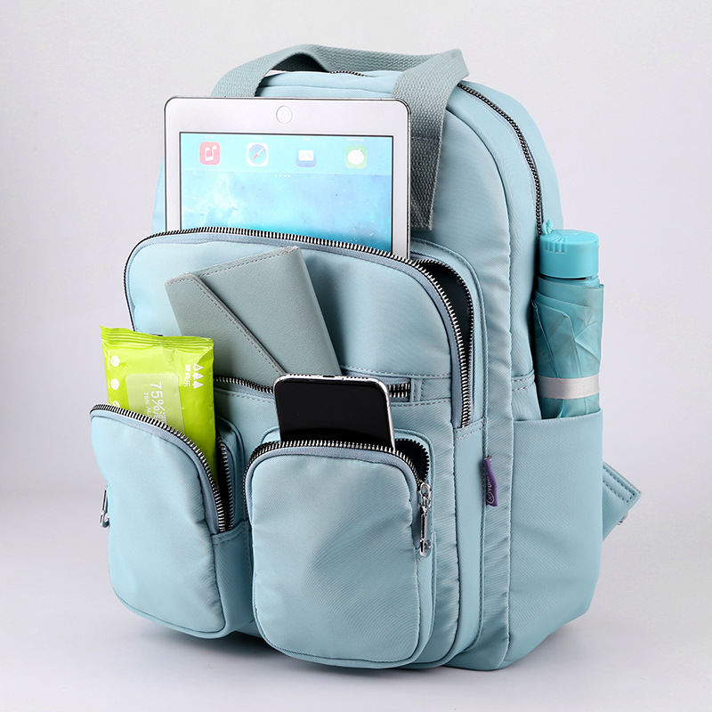 Women's Fashion Large Capacity Multi-pocket Nylon Cloth Backpack