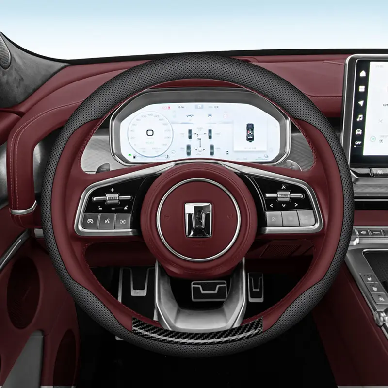 Napa Leather Non-Slip Steering Wheel Cover No