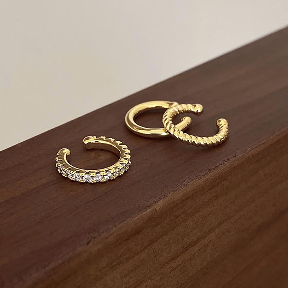 Ear Bone Clip Three-piece Set (Gold Three Pack)