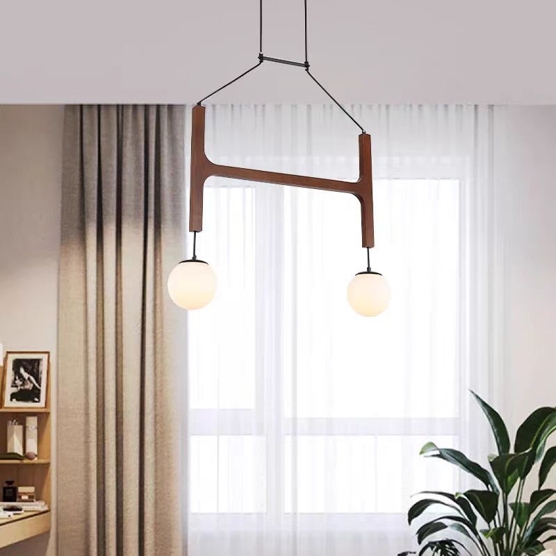 Living Room Chandelier Solid Wood Stairs Dining-room Lamp - Image 6