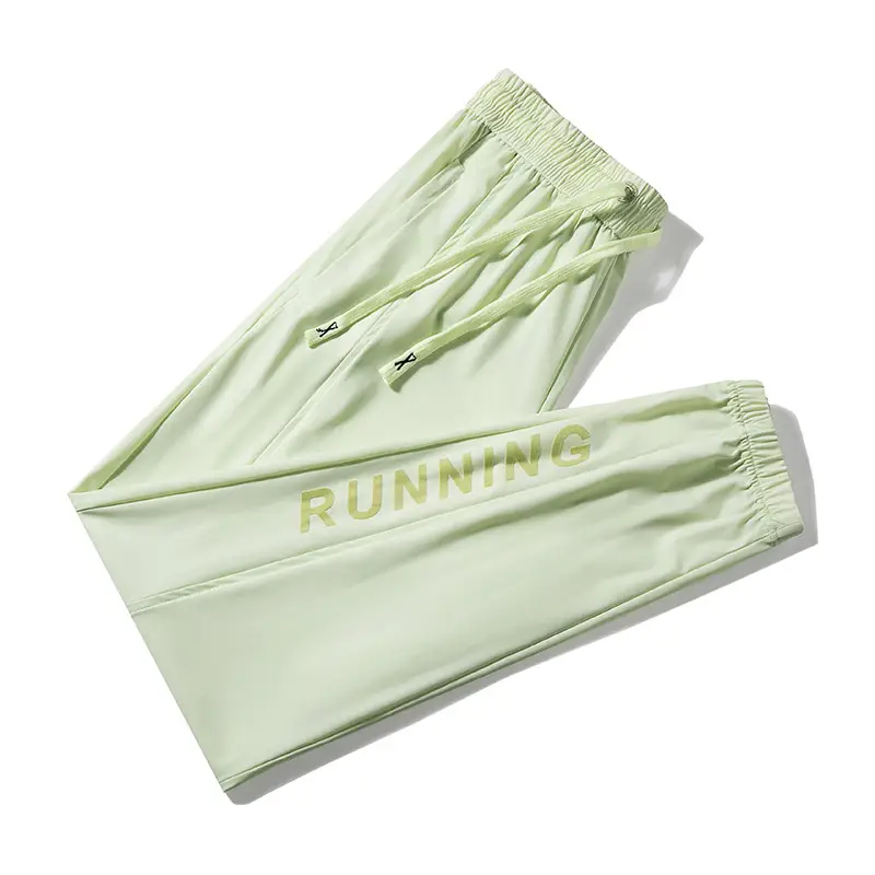 Stretch Quick-dry Casual Sports Printing Loose Drawstring Trousers Cropped Pants
