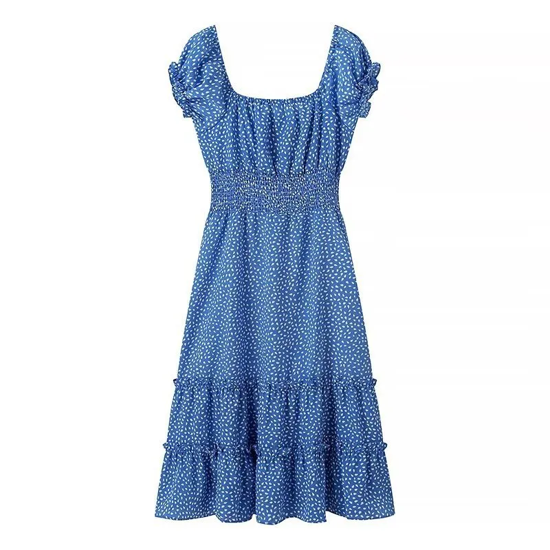 Women's Elegant And Fashionable Printed Midi Dress - Printing