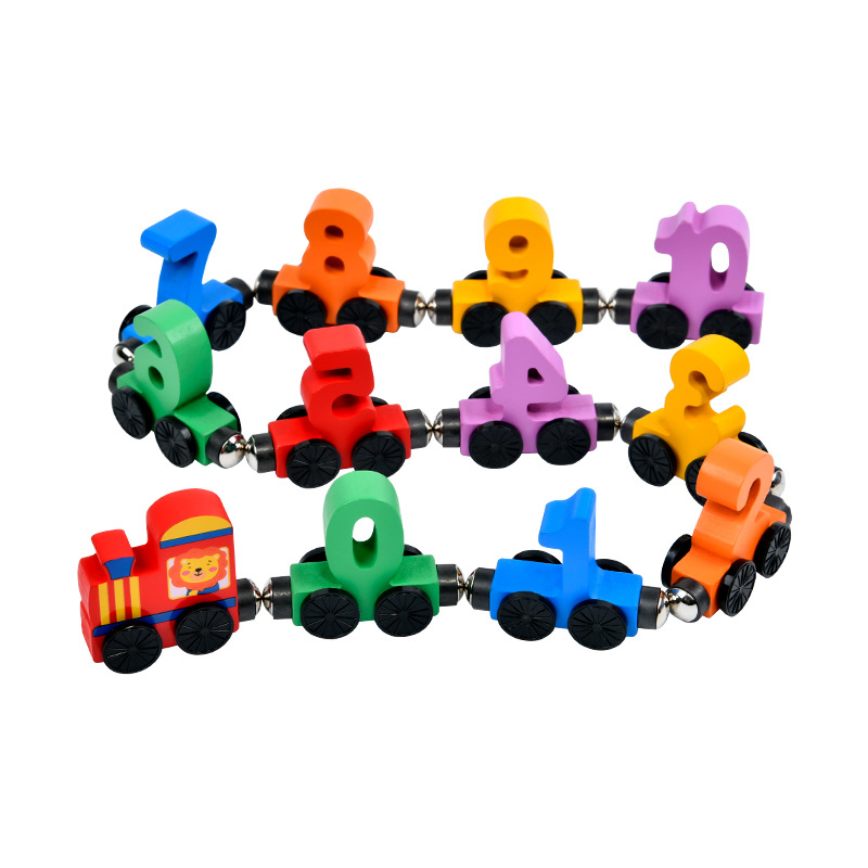 Magnetic Digital Little Train Math Early Education Puzzle Toy