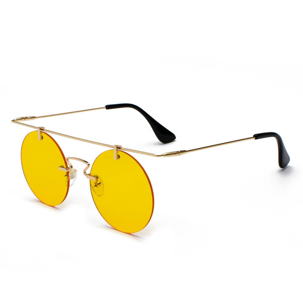 Frameless Lightweight New Retro Sunglasses Round Glasses - Image 7