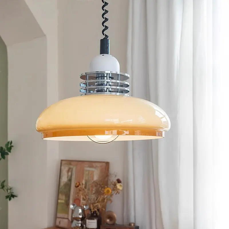 Bauhaus Cream Style Mid-ancient Nordic Retractable Chandelier