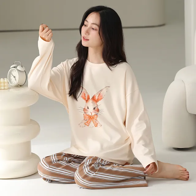 Women's Spring And Autumn Cotton Pajamas Suit Ec36013 - Shop at LoveMi