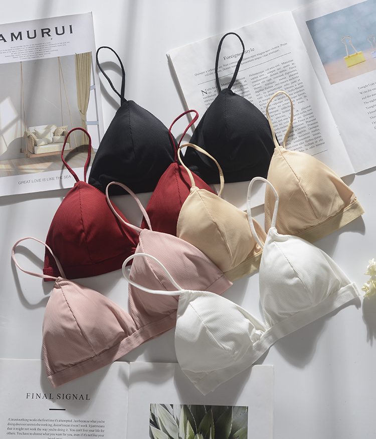 Title 1, Triangle cup non-wireless bra ultra-thin silky ...