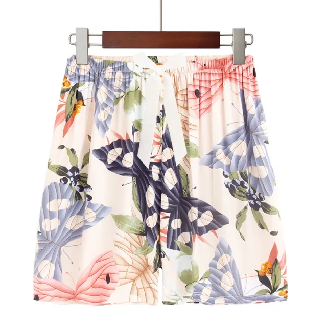 Plus Size Size Women's Homewear Pajamas Colorful Butterfly Shorts - Shop at LoveMi