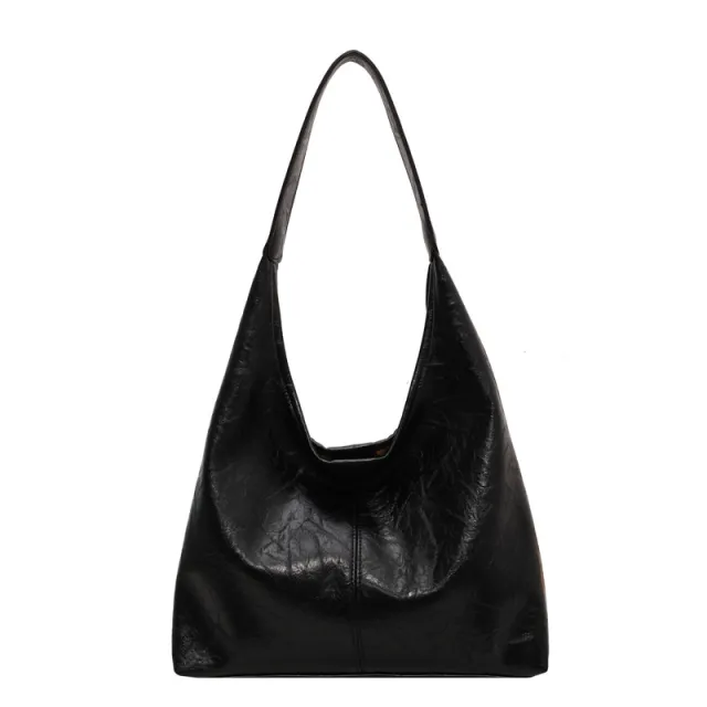 Fashion Womens Shoulder Bag Vintage Designer Large Capacity Casual Tote Bag Autumn And Winter Fashion Handbag Black - Shop at LoveMi