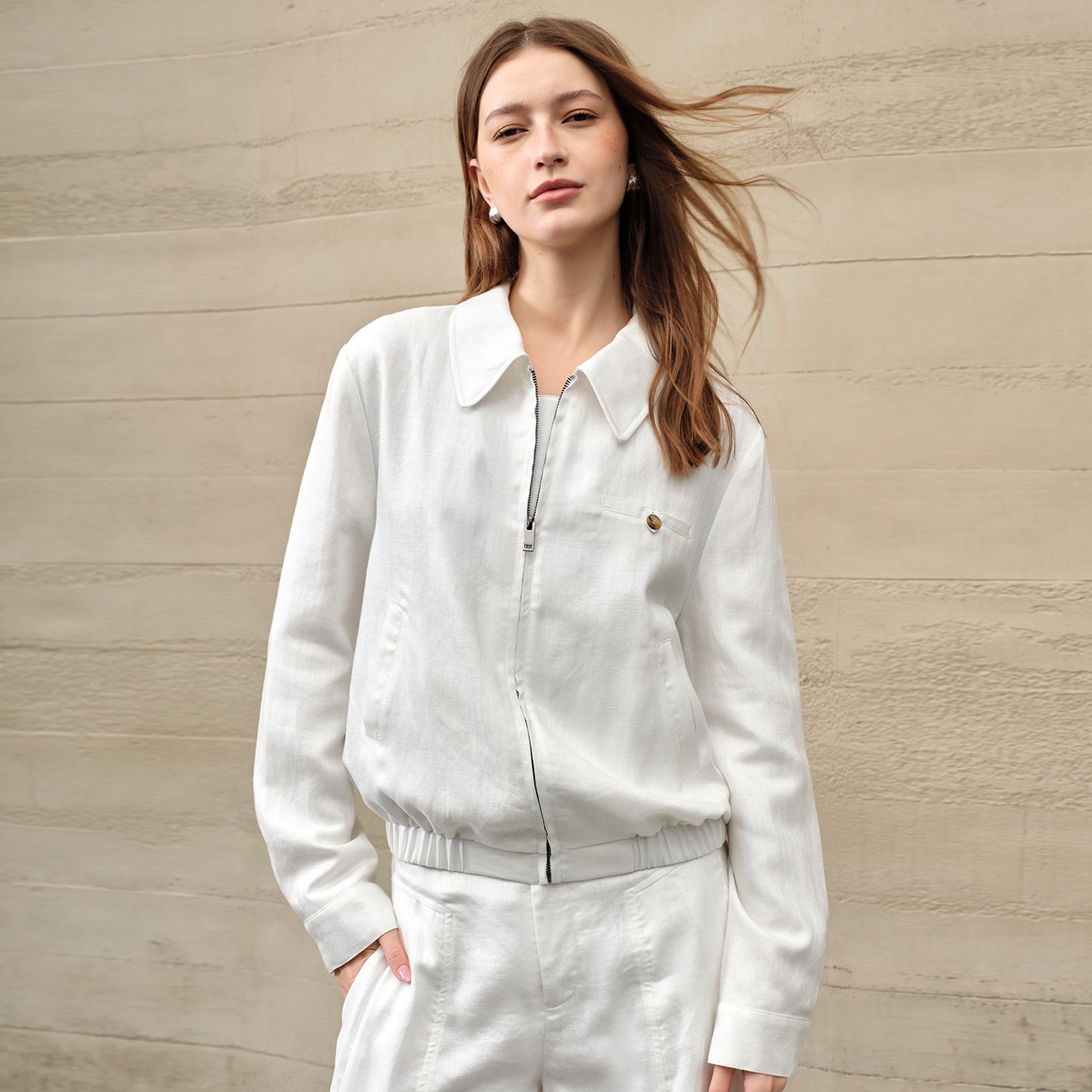 Old-money-style Linen Short Jacket For Women Spring Casual