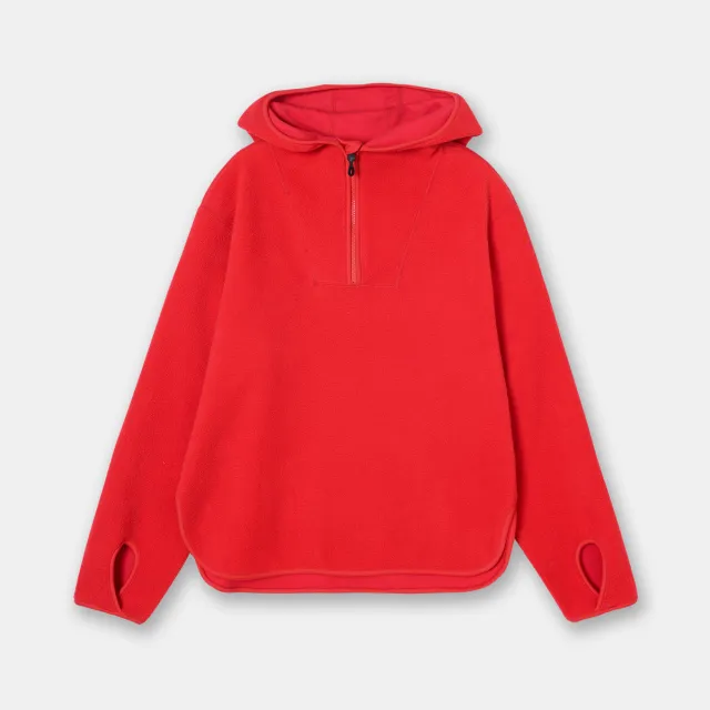 Thin Hoodie Loose Long Sleeve Sports Fleece Red - Shop at LoveMi