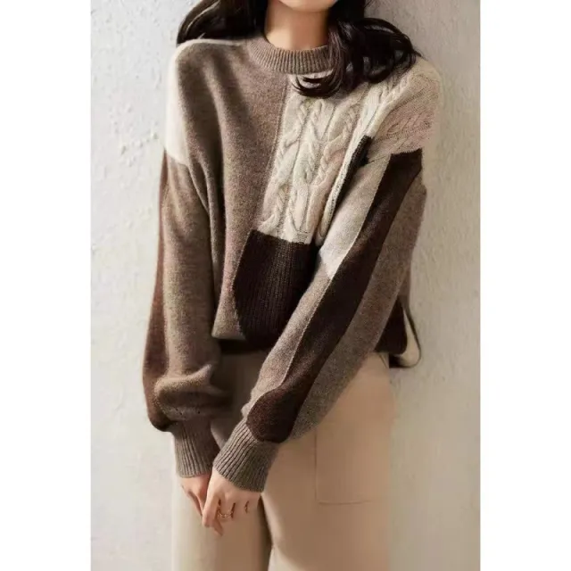 Fashion Elegant Bottoming Shirt Trendy Twist Multi colored Half turtleneck Thick Sweater - Shop at LoveMi