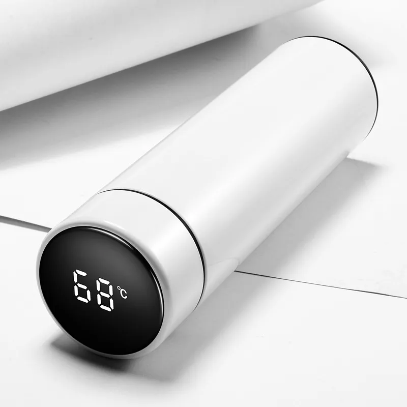 Intelligent Temperature Measuring Vacuum Cup - White