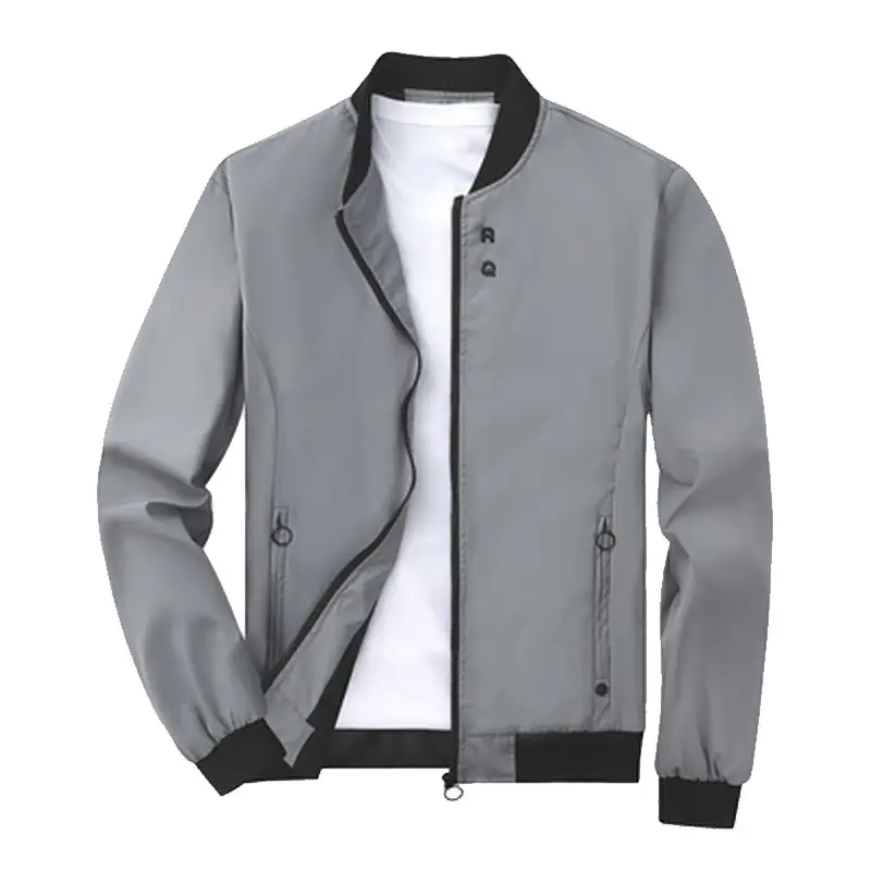 Men's Fashion Baseball Uniform Stand-up Collar Casual Jacket