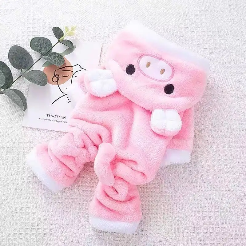 Fleece-lined Thermal Coral Fleece Pig Pet Costume
