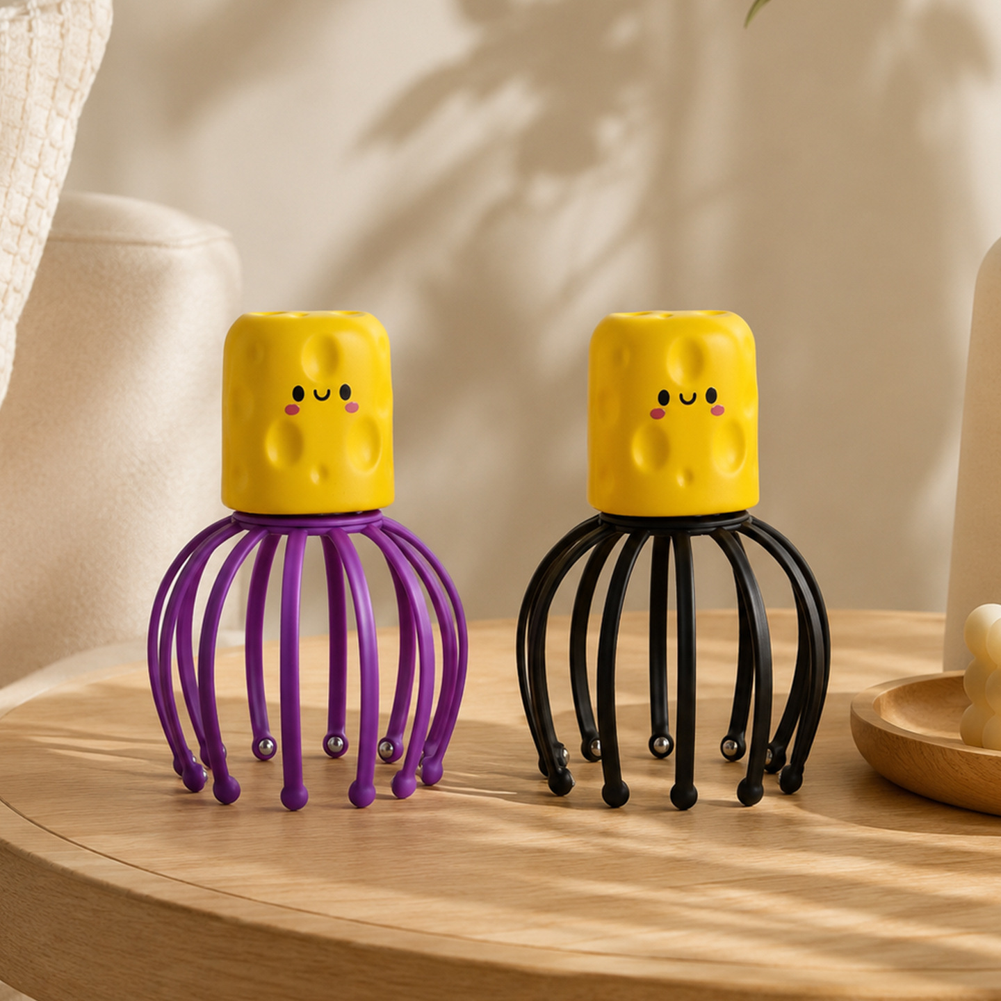 Cute Cheese-Shaped Head Massager