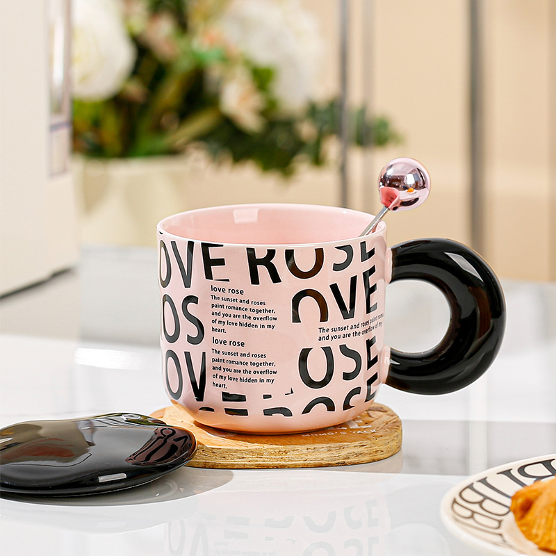 Creative Fashion Alphabet Ceramics Cup