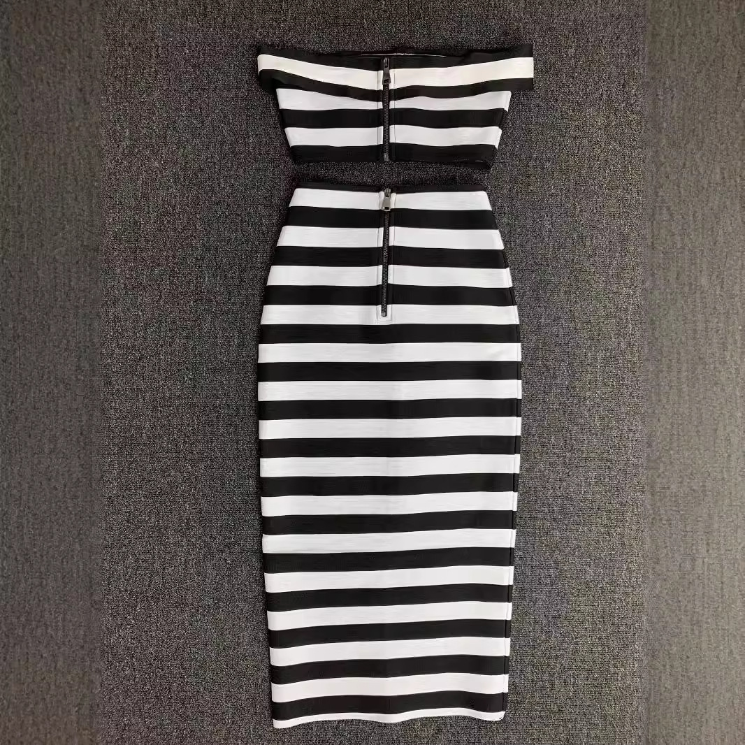 Women's Fashion Shoulder-baring Two-piece Set