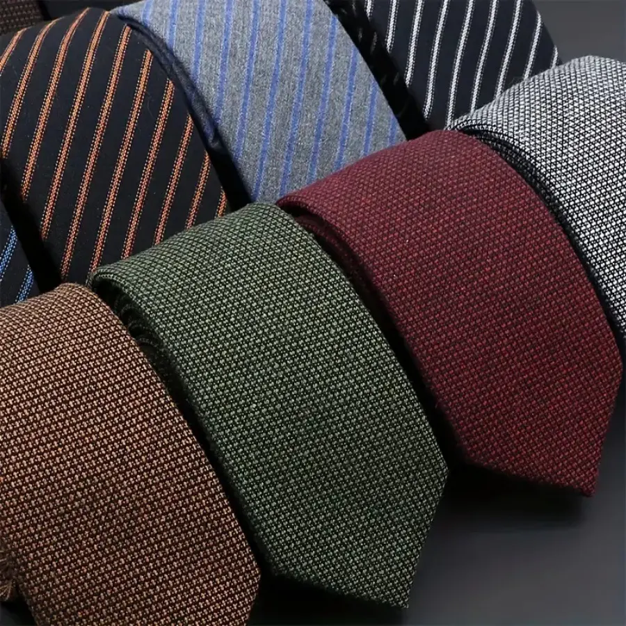 Thickened Sanded Fabric Hand Hit Men's Business Fashion Striped