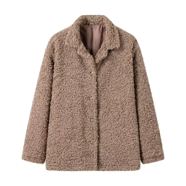 Loose And Lazy Style Warm Temperament Women's Coat Khaki - Shop at LoveMi