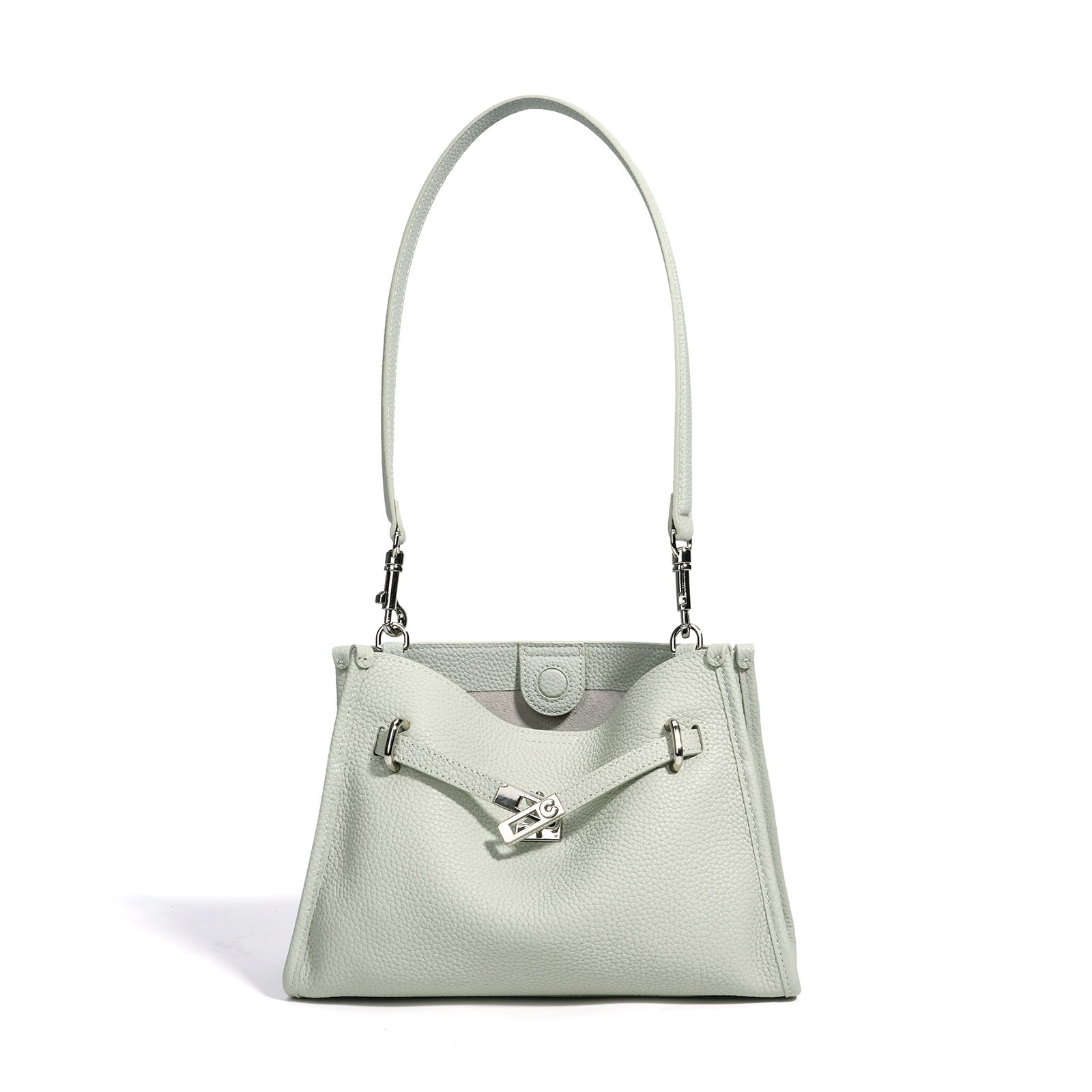 Full-Grain Leather Bucket Crossbody Bag, picture 3 of 7