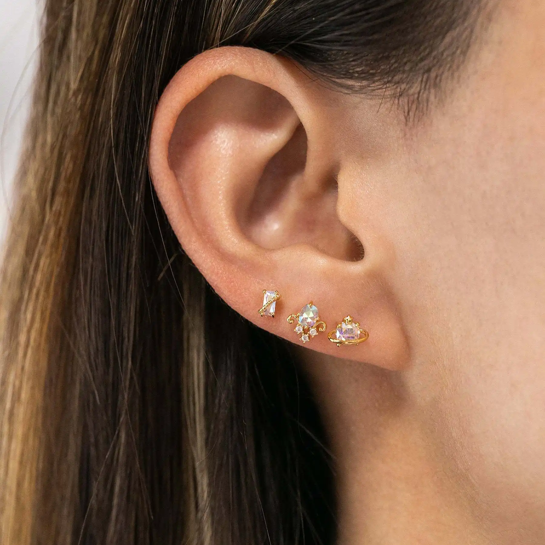 Women's Creative French Vintage Zircon Earrings