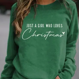 Fashion Print Round Neck Autumn And Winter Bottoming Long Sleeve Women's Sweater Green - Shop at LoveMi