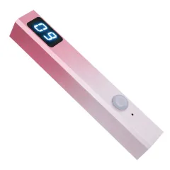 Metal One-word Small Portable Nail Lamp With Screen Display Tip Heating Lamp Handheld Phototherapy - Pink Gradient White - View 1