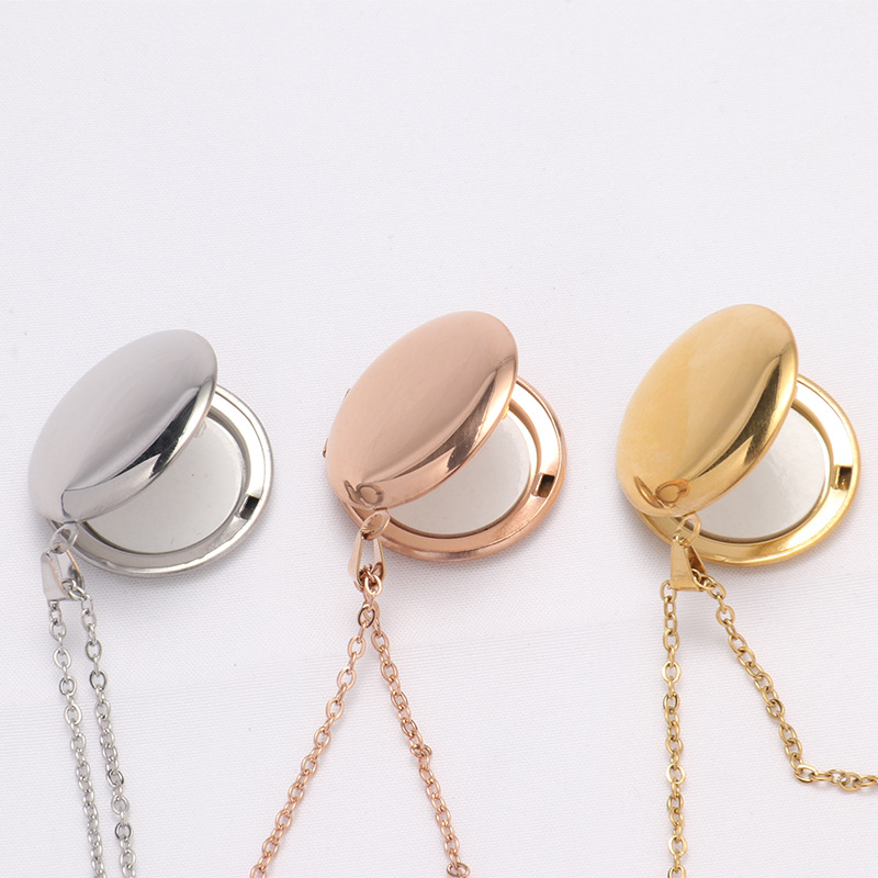 Blank Thermal Transfer Supplies Peach Heart Round Love Necklace Pendant