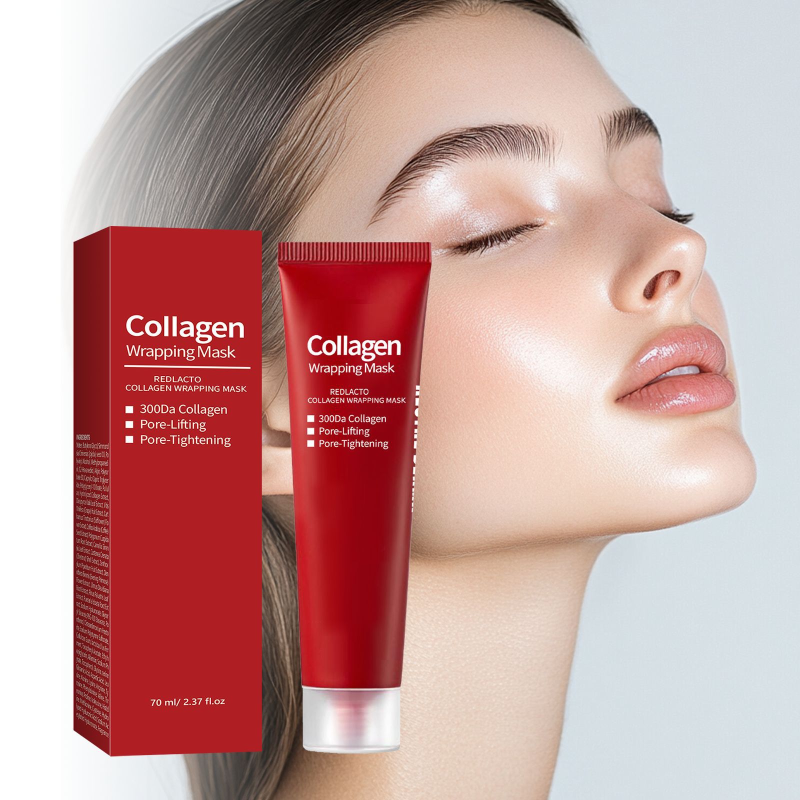 Title 6, Red Lactic Acid Collagen Mask Brightening And M...