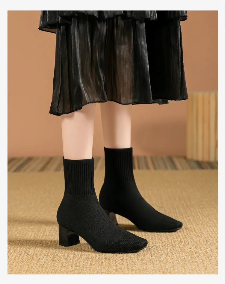 Bottines talon carré nouvelle photo 1