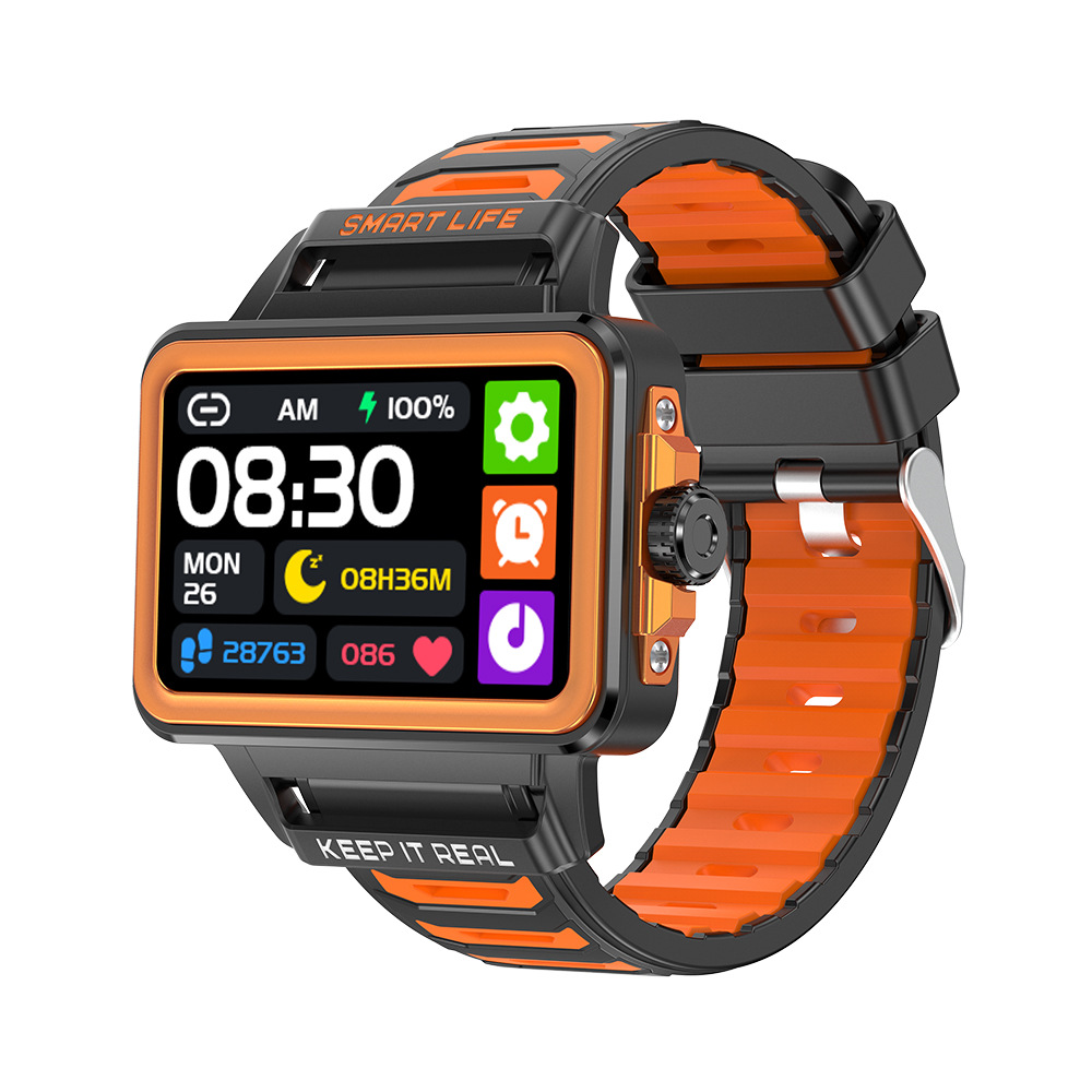 Black Black Orange Strap