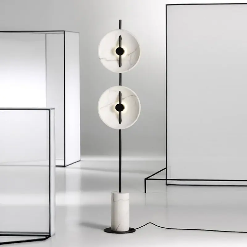 White Marble Living Room Floor Lamp Art