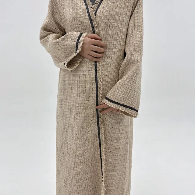 Turkey Dubai Autumn And Winter Cardigan Dress Khaki - Shop at LoveMi