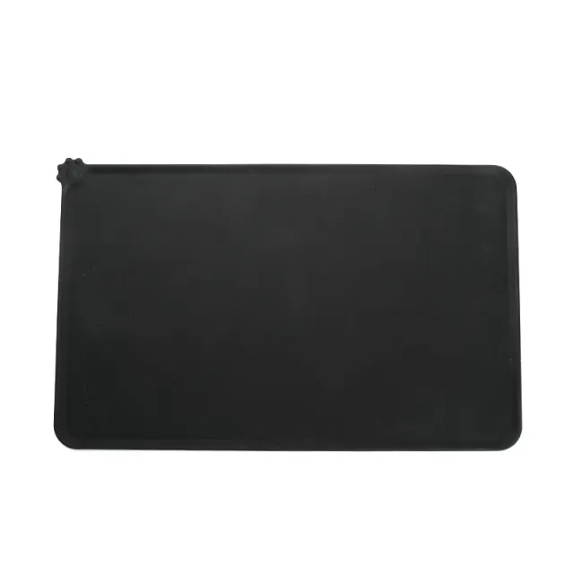Waterproof Non slip Food Mat Car Pet Bowl Pad Black - Shop at LoveMi