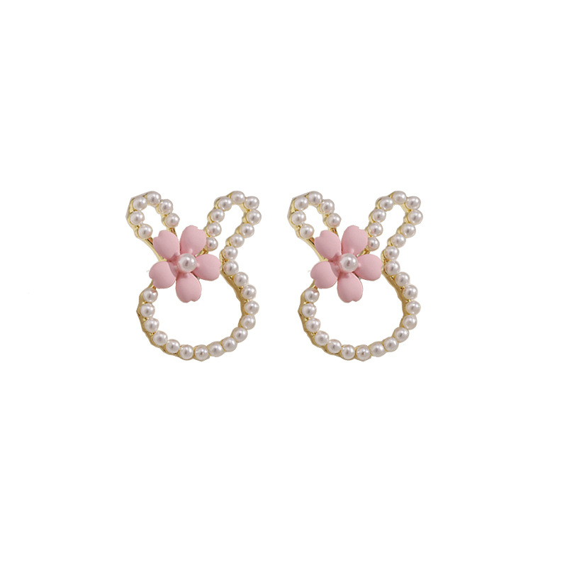 Sterling Silver Needle Sweet Ins Style Rabbit Stud Earrings