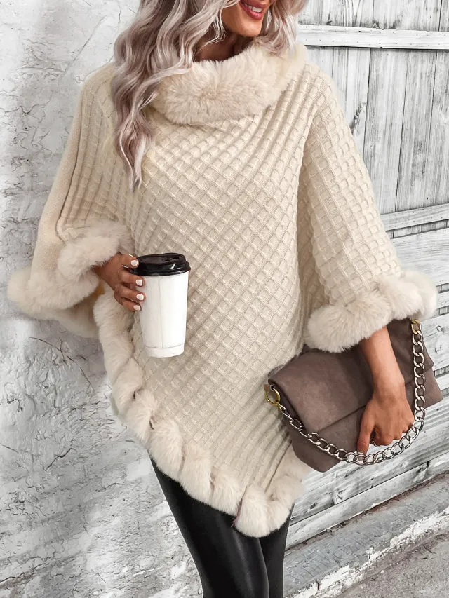 V neck Pullover Hemp Pattern Sweater Coat Apricot - Shop at LoveMi