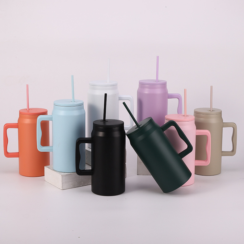 Portable Stainless Steel Large Capacity Vacuum Cup With Handle