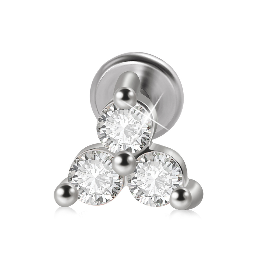 Stainless Steel Threaded Stud Earrings