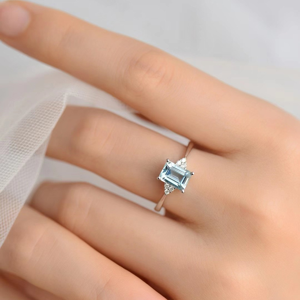 Special-interest Design S925 Sterling Silver Square Ring